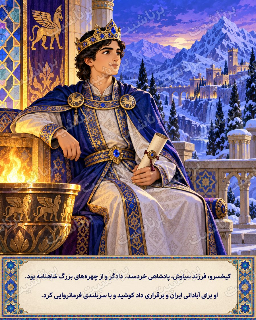 کاربرگ رنگ آمیزی کیخسرو