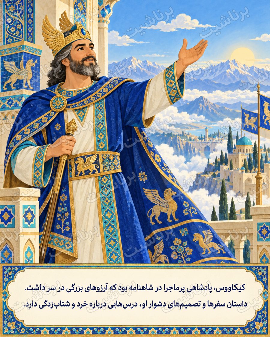 کاربرگ رنگ آمیزی کیکاووس