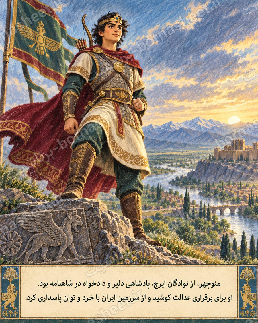 کاربرگ رنگ آمیزی منوچهر