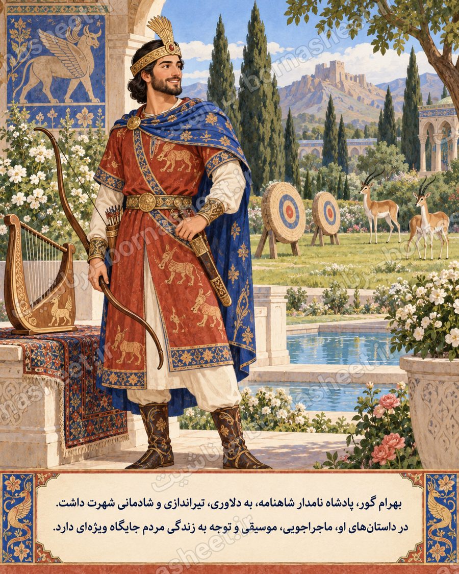 کاربرگ رنگ آمیزی بهرام